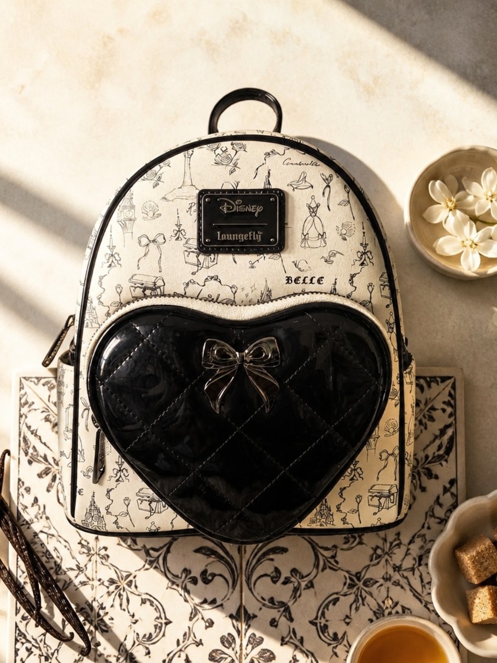 Loungefly Princess Icon Sketch Heart Mini Backpack